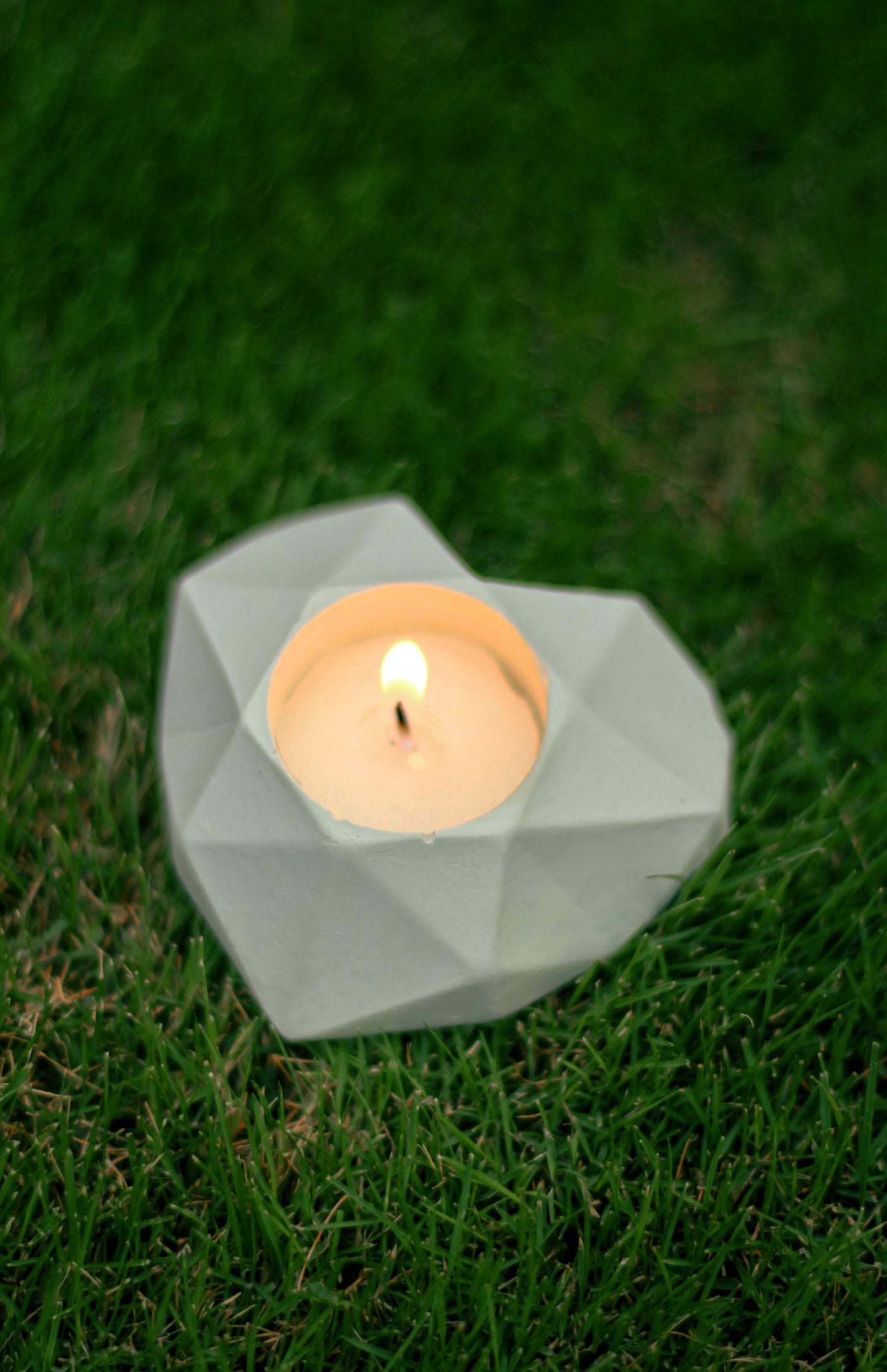 Heart Candles with Iron Stand
